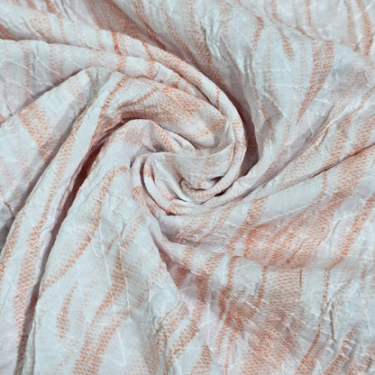 Abstract Stripe 100% Cotton Crush Fabric Crinkle Craft Dress Costume Material 50" By The Meter