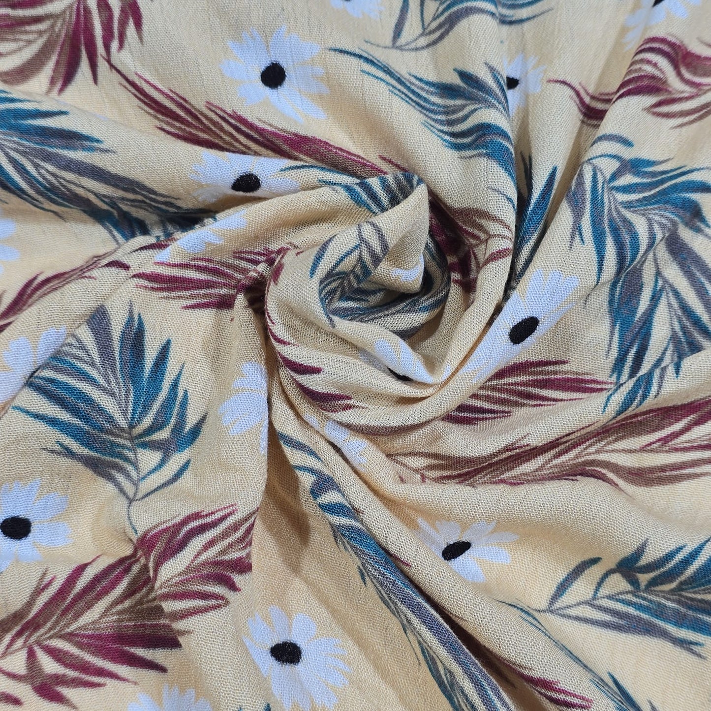 Printed Viscose Challis Fabric 58" Wide By The Meter – Soft Lightweight Dress Making Material