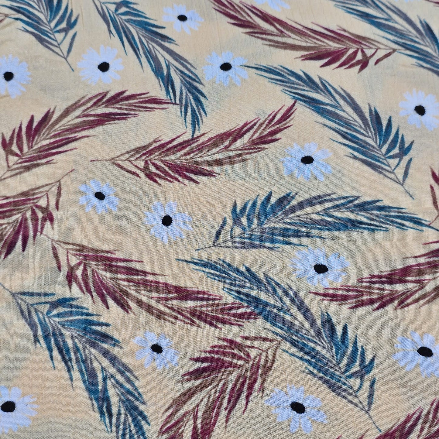 Printed Viscose Challis Fabric 58" Wide By The Meter – Soft Lightweight Dress Making Material