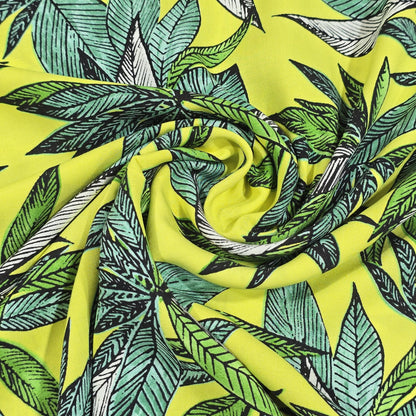 Printed Viscose Challis Fabric 58" Wide By The Meter – Soft Lightweight Dress Making Material