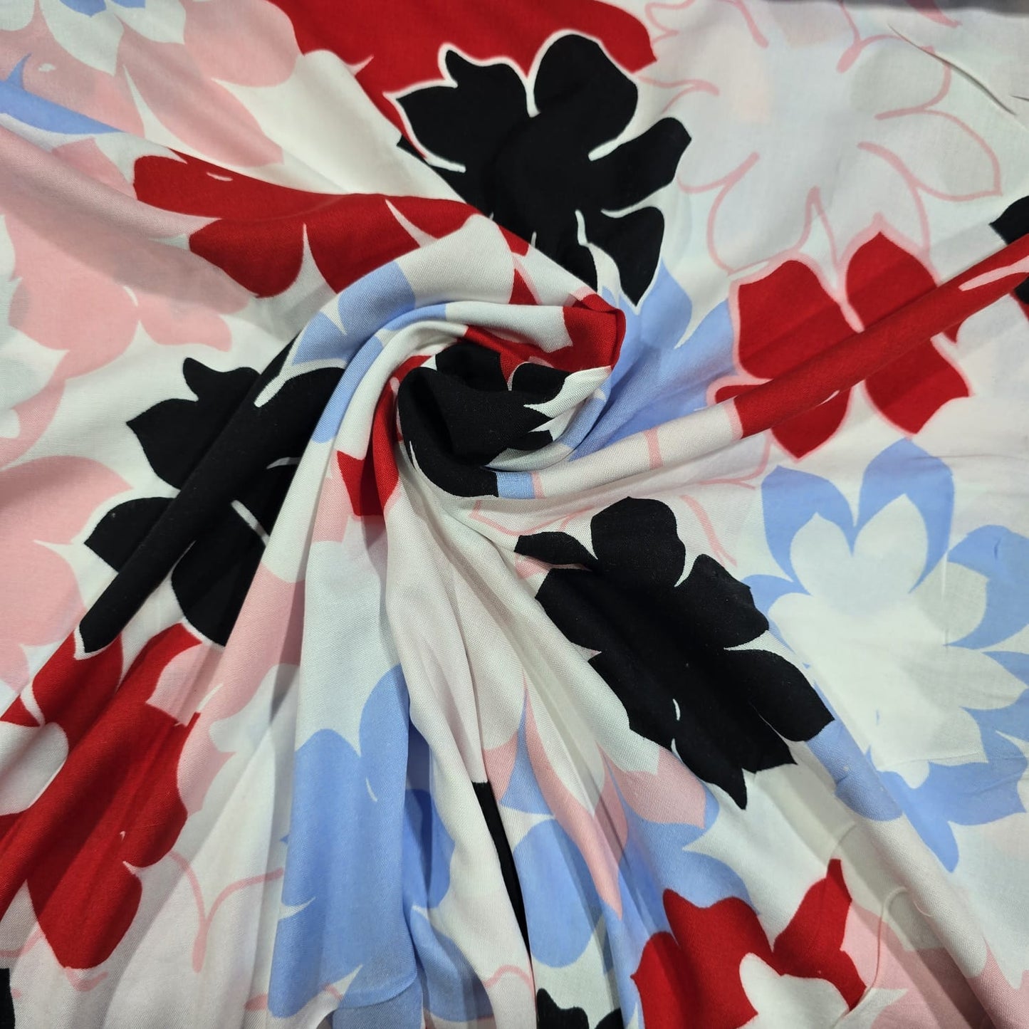 Printed Viscose Challis Fabric Soft Lightweight Dress Making Material 58" Wide Sold By The Meter