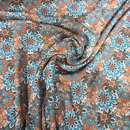 Viscose Challis Print Fabric 58" By The Meter Soft Lightweight Material