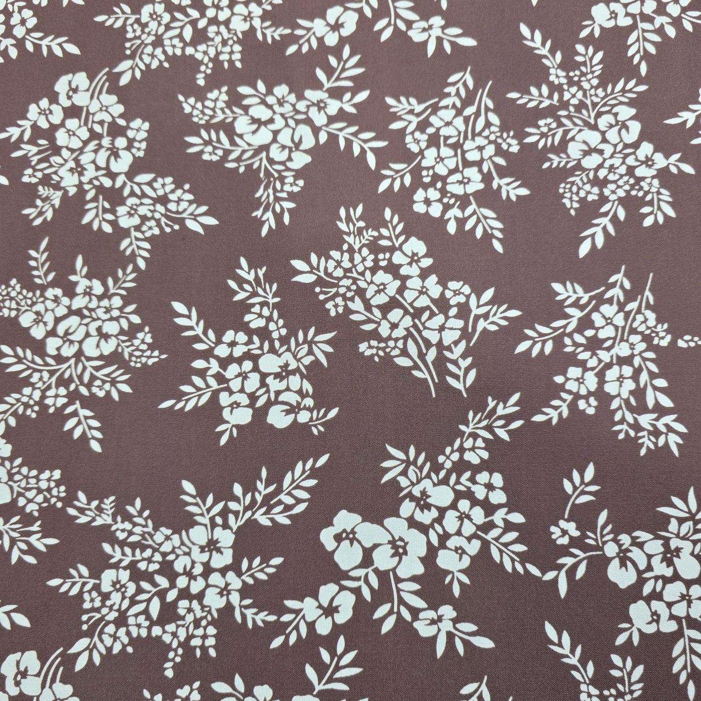 Berry Rose Vintage Blossom Bouquet Floral Viscose Challis Print Fabric 58" By The Meter Soft Lightweight Material