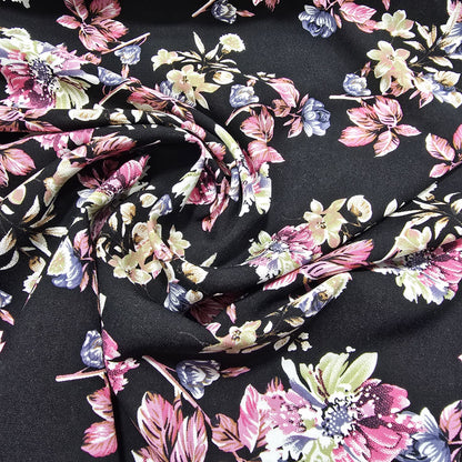Viscose Challis Print Fabric 58" By The Meter Soft Lightweight Material