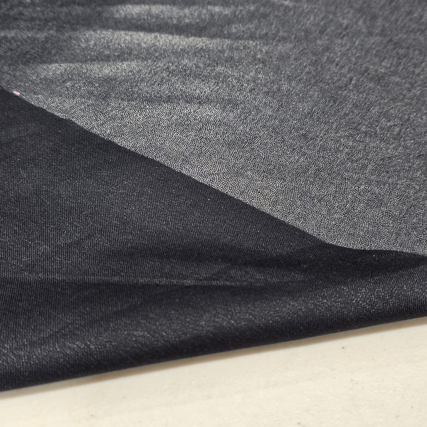 100% Cotton White / Black Woven Iron-On Fusible Interfacing Fabric 90cm By Meter