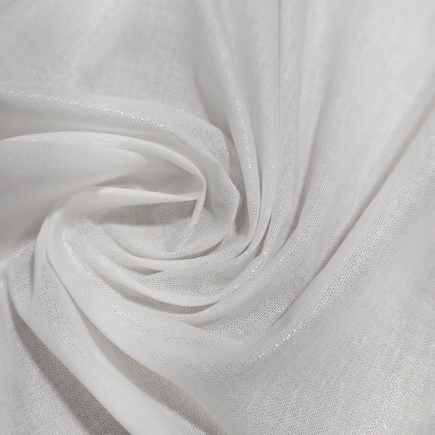 100% Cotton White / Black Woven Iron-On Fusible Interfacing Fabric 90cm By Meter