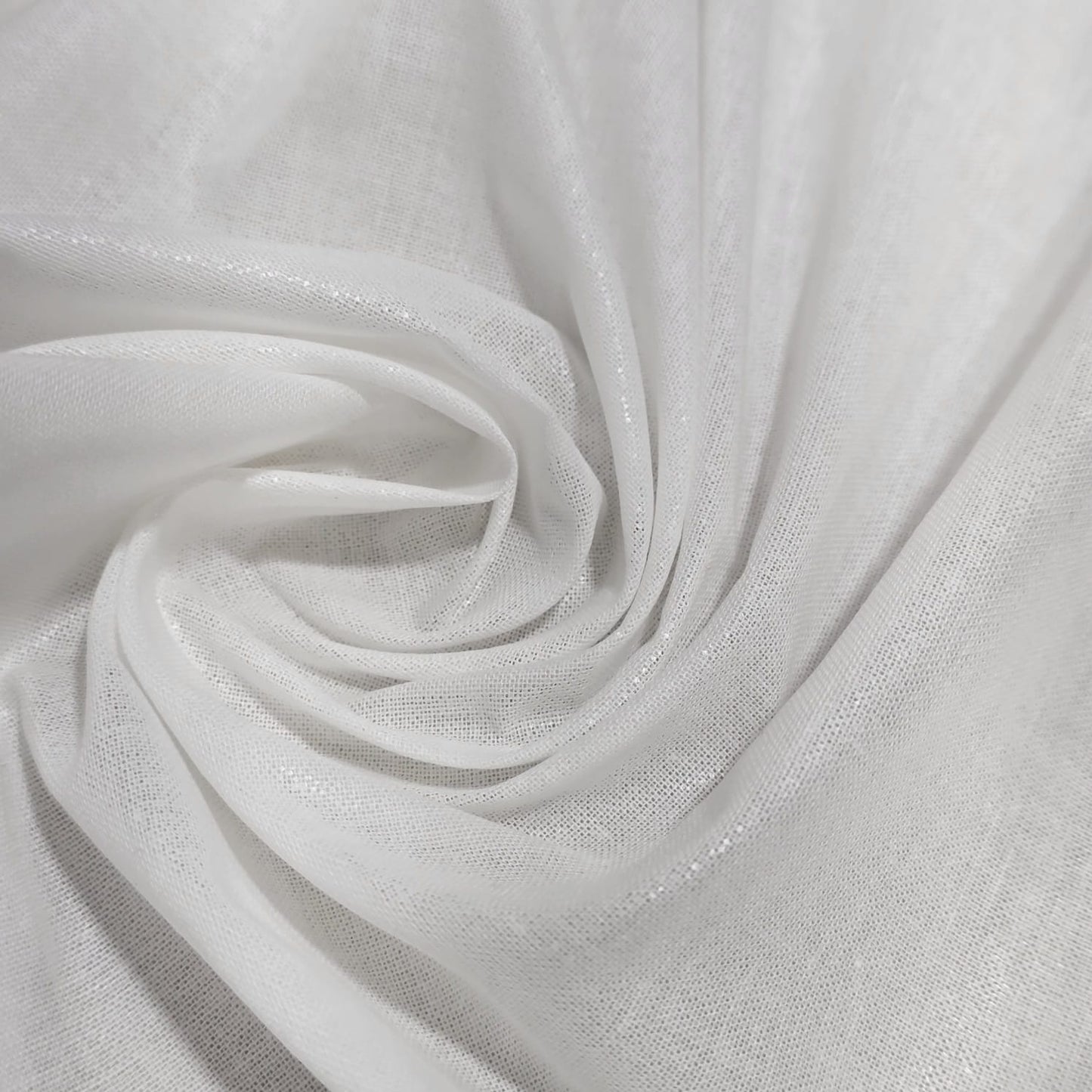100% Cotton White / Black Woven Iron-On Fusible Interfacing Fabric 90cm By Meter