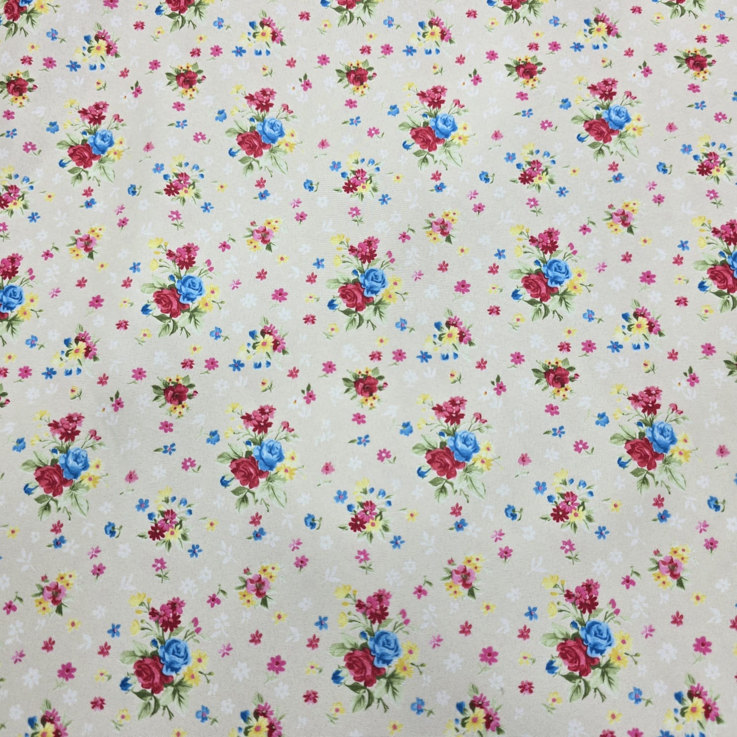Floral Polyester Crepe Fabric 58
