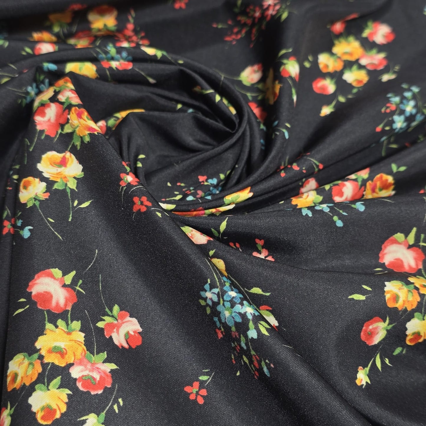 Floral Polyester Crepe Fabric 58" Wide Dressmaking Fabric Sold by the Metre | Rose, Swallow & Ditsy Floral Prints