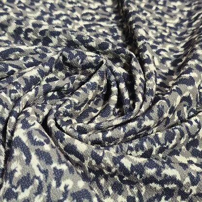 Animal Print Bubble Crepe Fabric 58" Wide | Leopard Print Dressmaking & Craft Fabric by the Metre