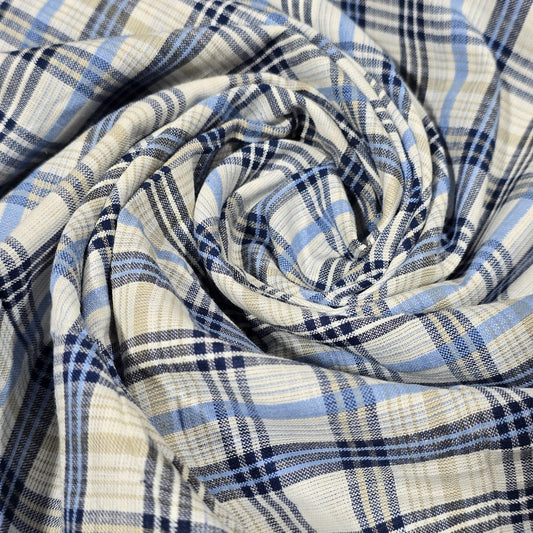 Sky Blue & Navy Madras Check