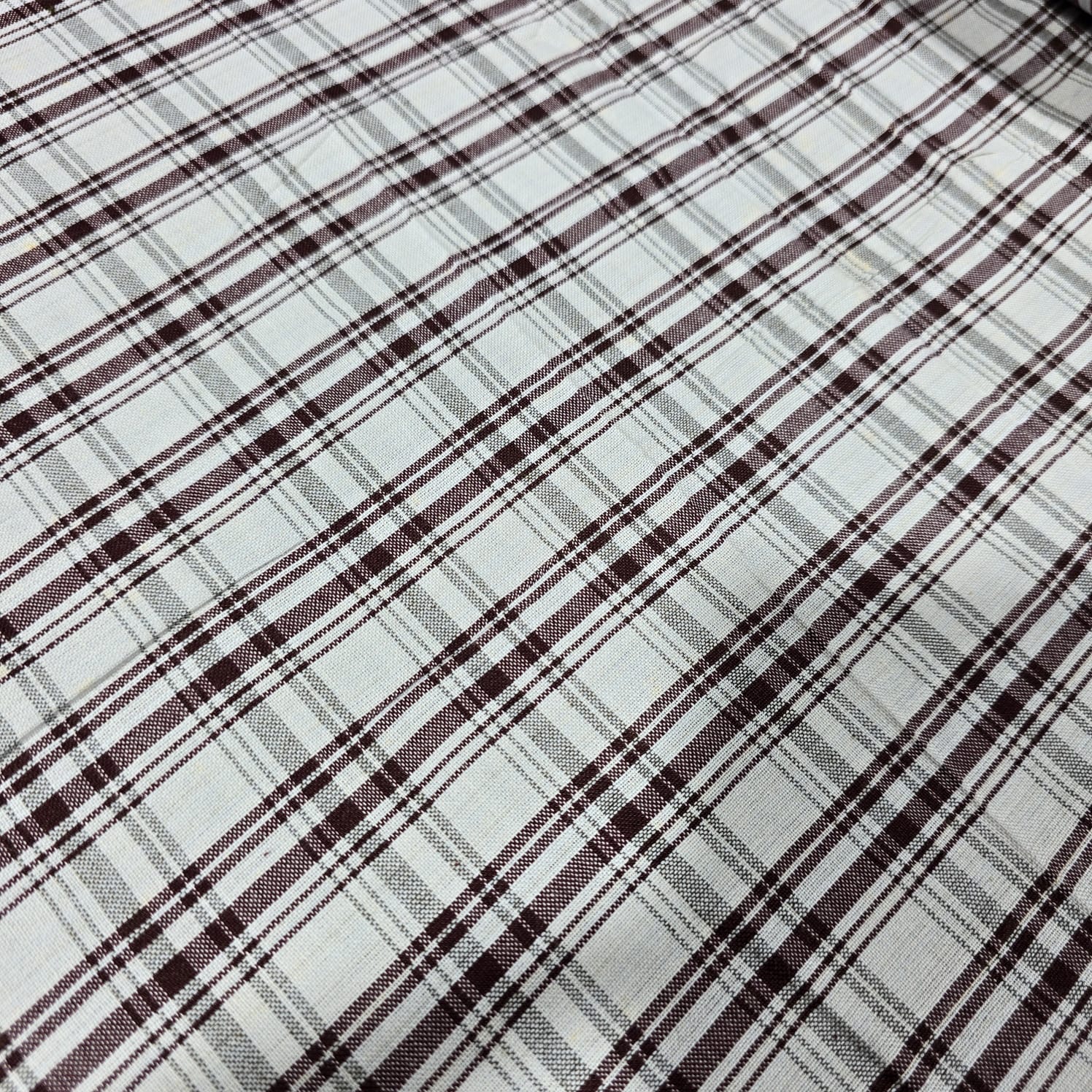 Madras Check Cotton Linen Fabric 44