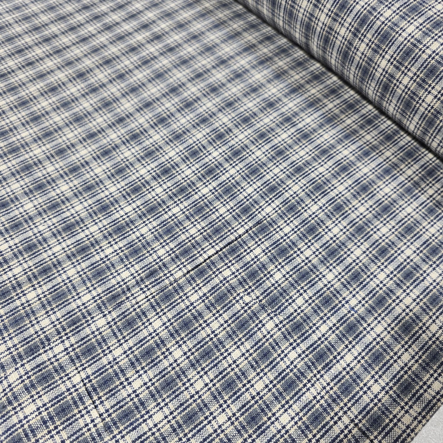 Madras Check Cotton Linen Fabric 44