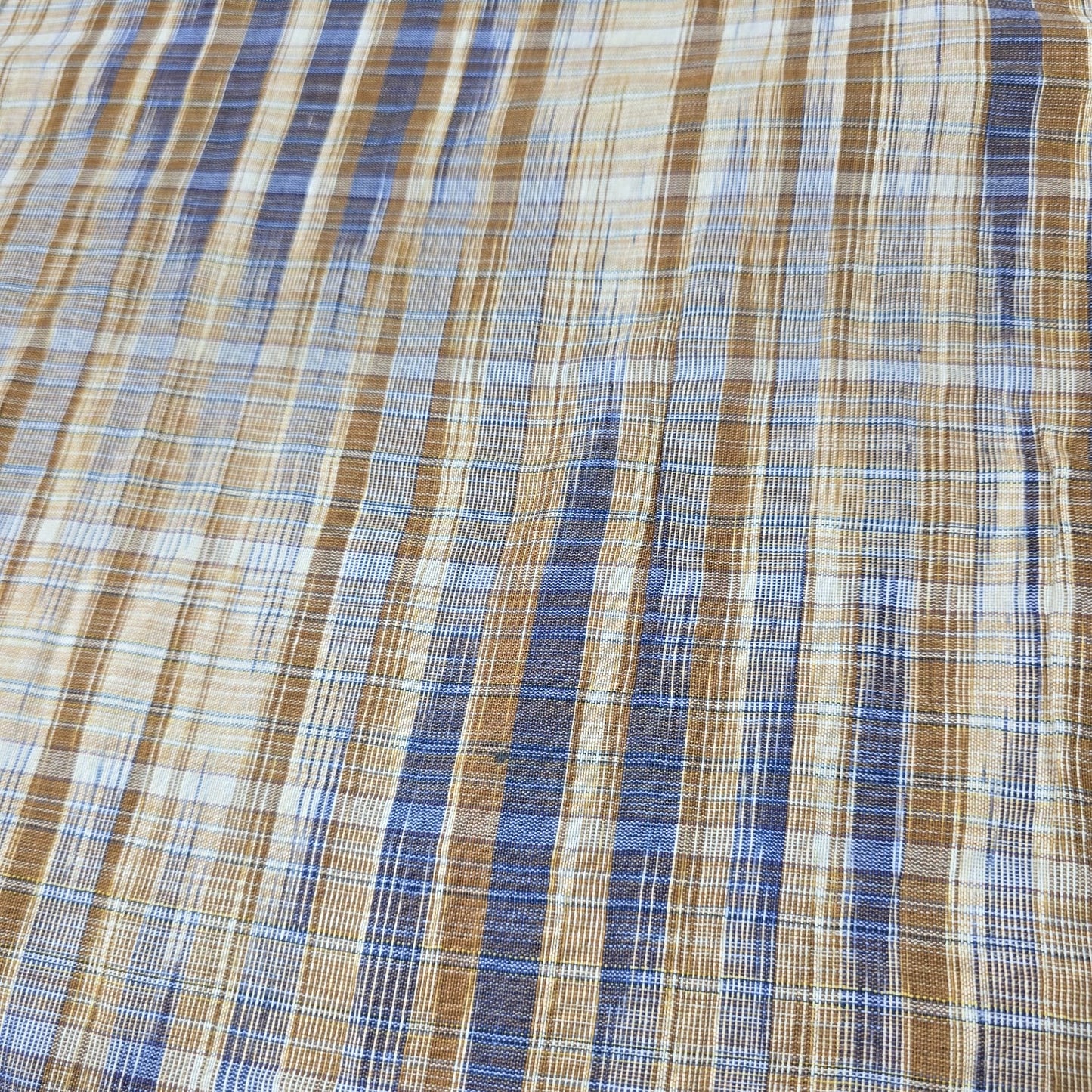 Yarn Dyed Striped Khadi 100% Cotton Fabric 44" Woven Dress Craft Material By The Meter