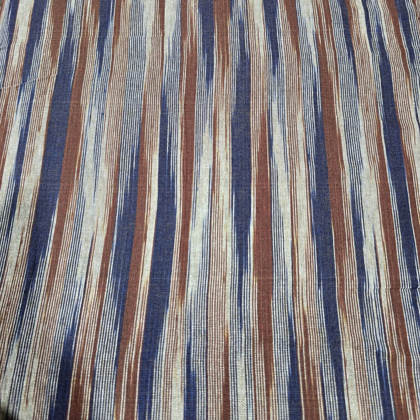 Yarn Dyed Striped Khadi 100% Cotton Fabric 44" Woven Dress Craft Material By The Meter