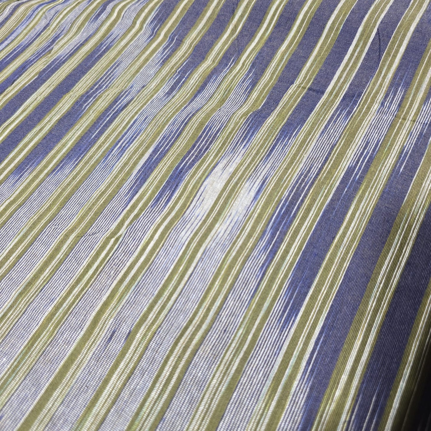 Yarn Dyed Striped Khadi 100% Cotton Fabric 44" Woven Dress Craft Material By The Meter
