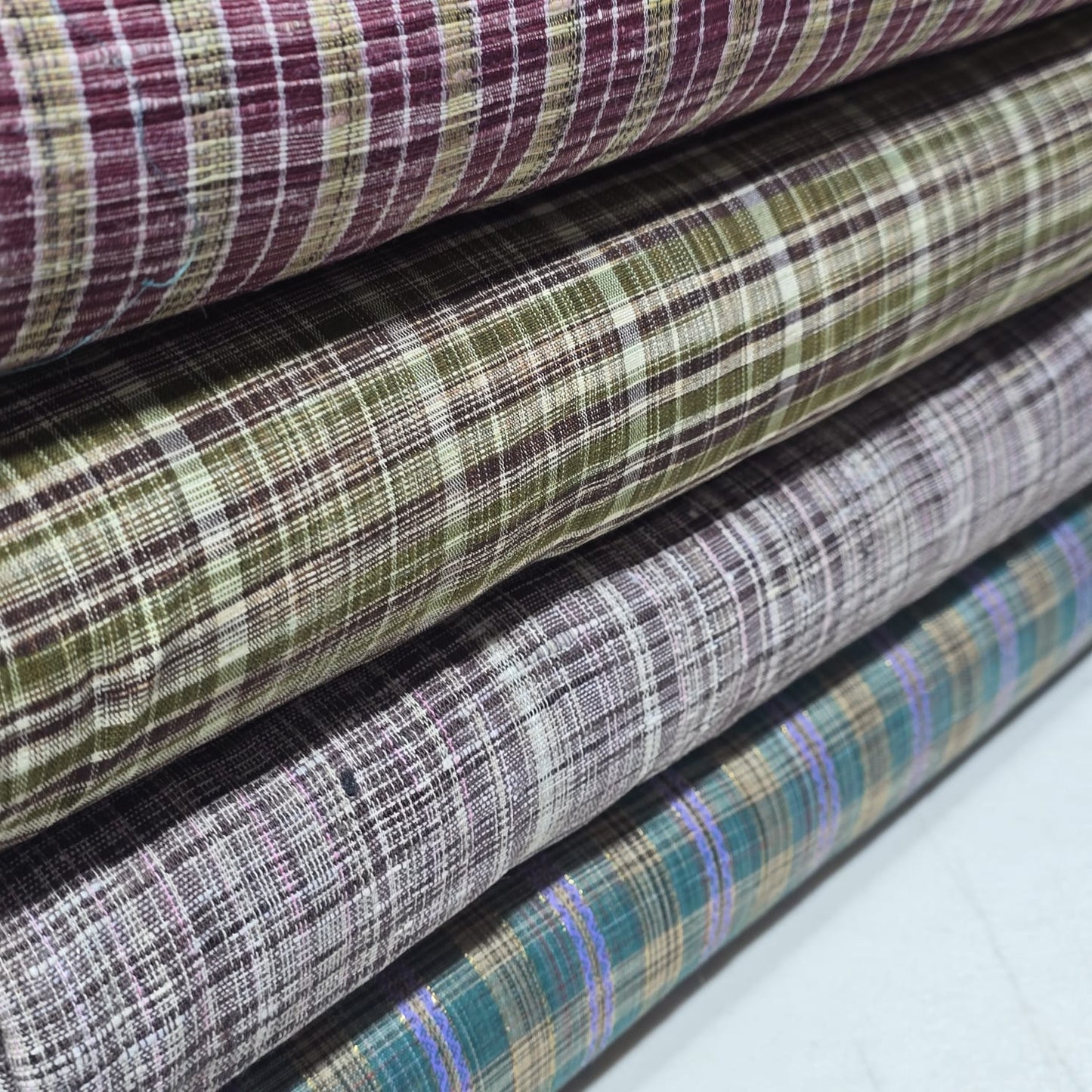 Premium Yarn Dyed Woven Cotton Fabric 44" Check Stripe Dress Craft Material By Meter