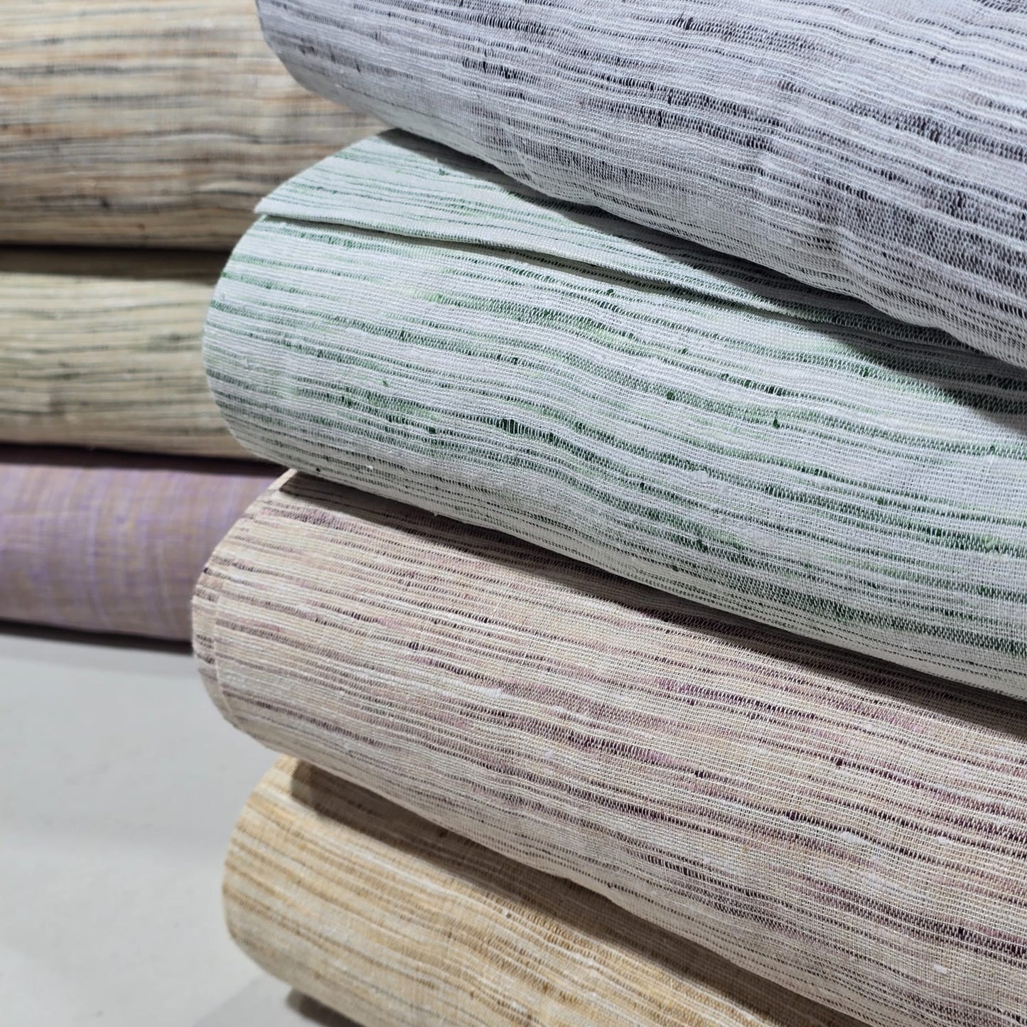 100% Cotton Linen Slub Fabric 44" Wide | Natural Dress Craft Material By The Meter