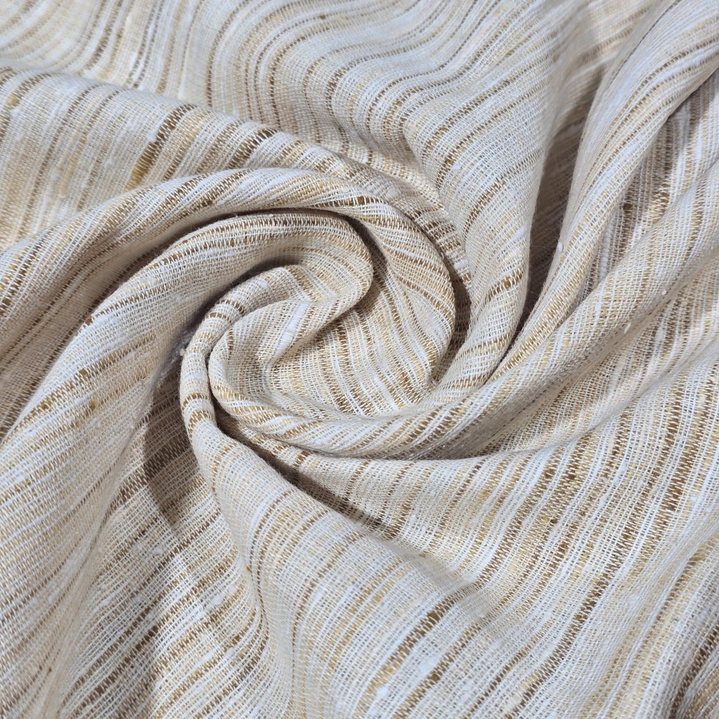 100% Cotton Linen Slub Fabric 44" Wide | Natural Dress Craft Material By The Meter