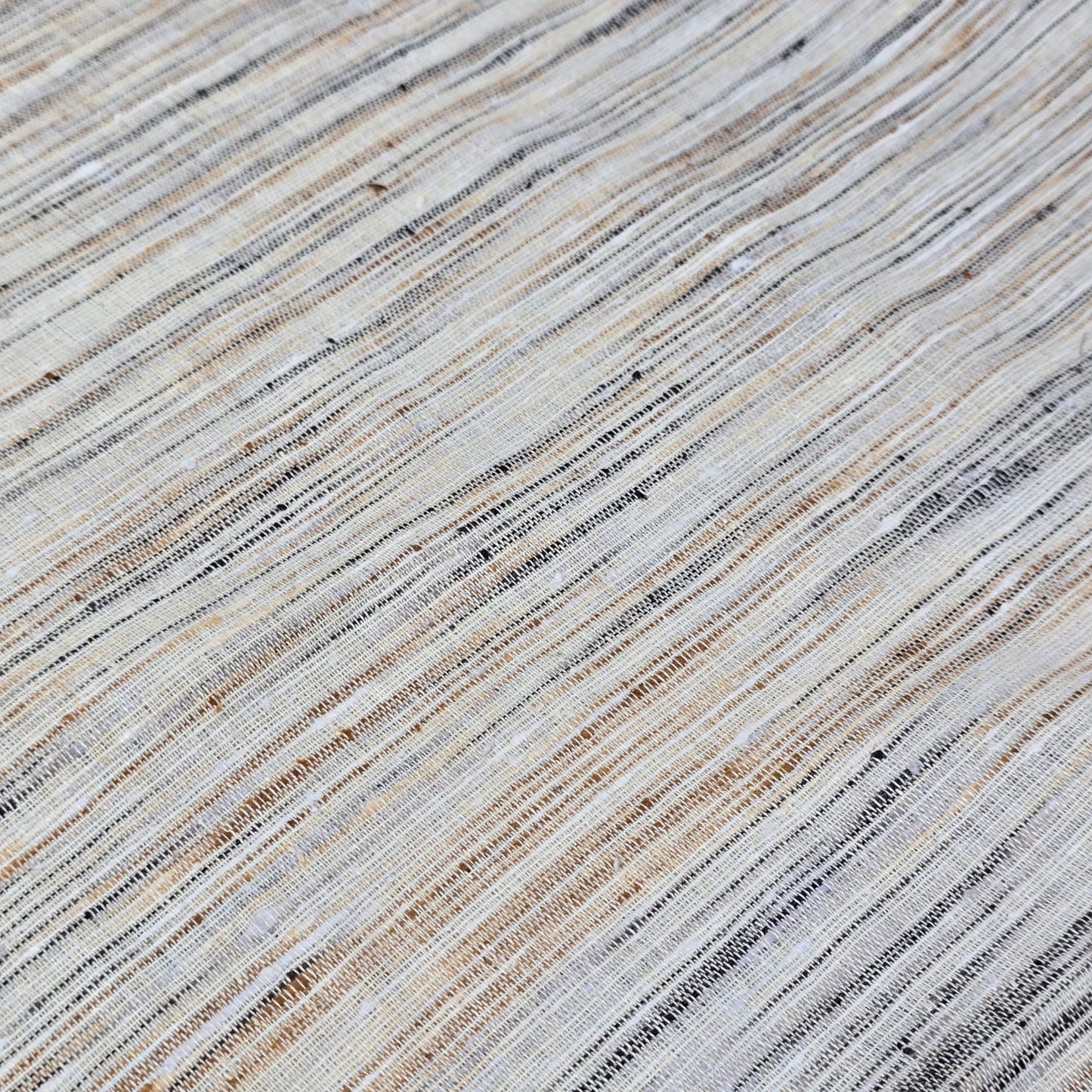 100% Cotton Linen Slub Fabric 44" Wide | Natural Dress Craft Material By The Meter