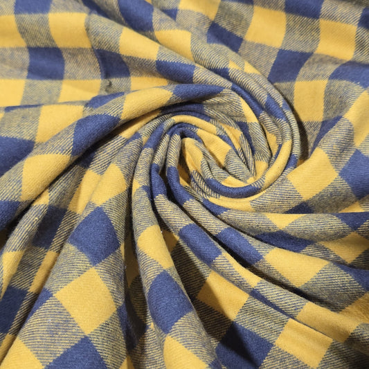 Yellow Blue Buffalo Check