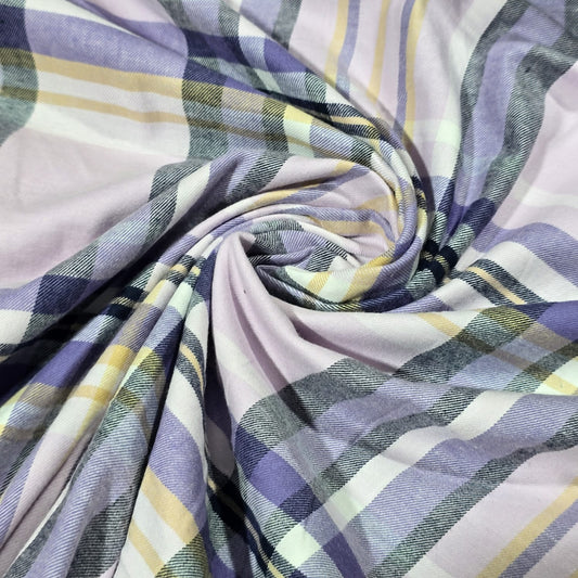 Lilac Grey Yellow Tartan