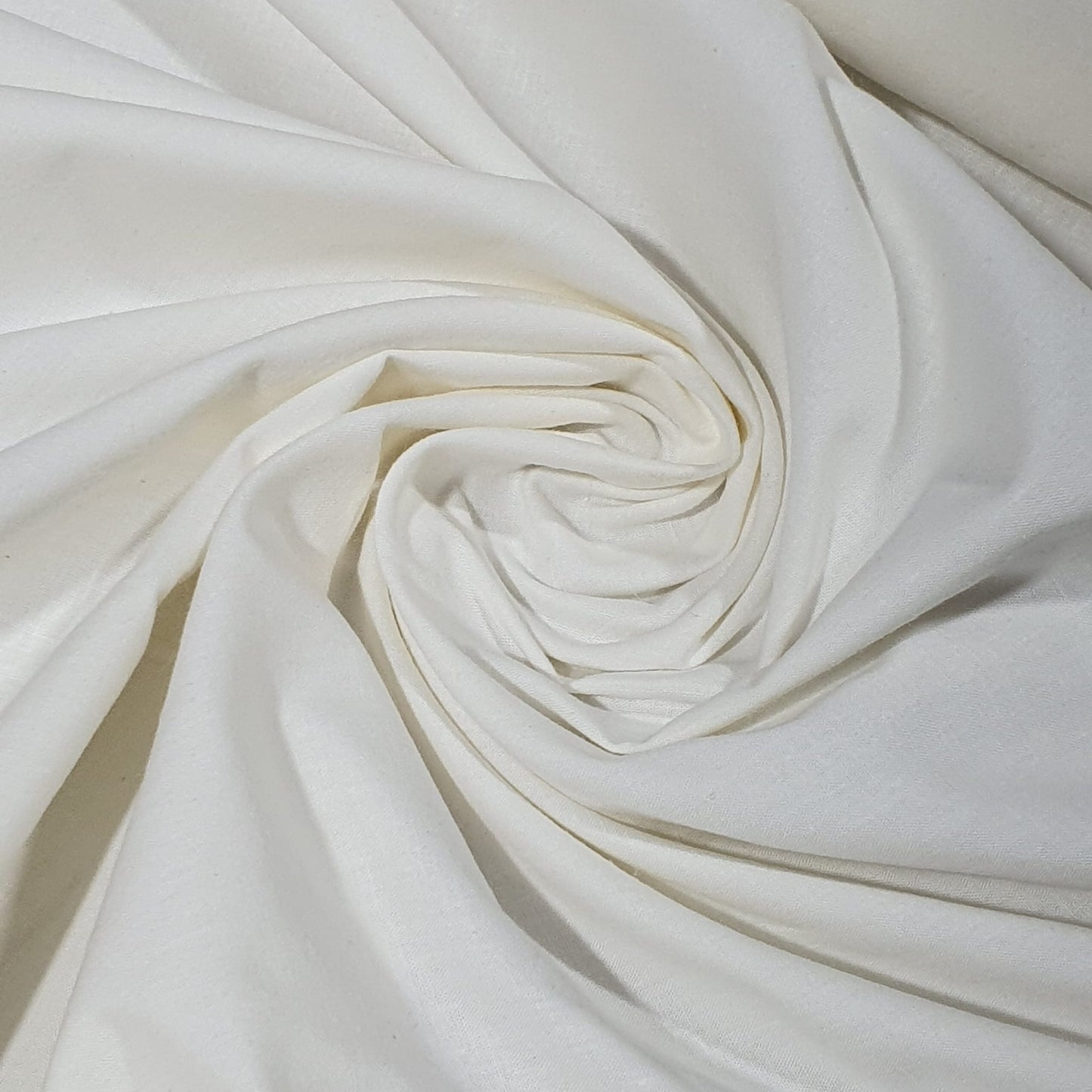 Ivory Plain Cotton Poplin Fabric Dress Craft Quilting Material 58" By The Meter