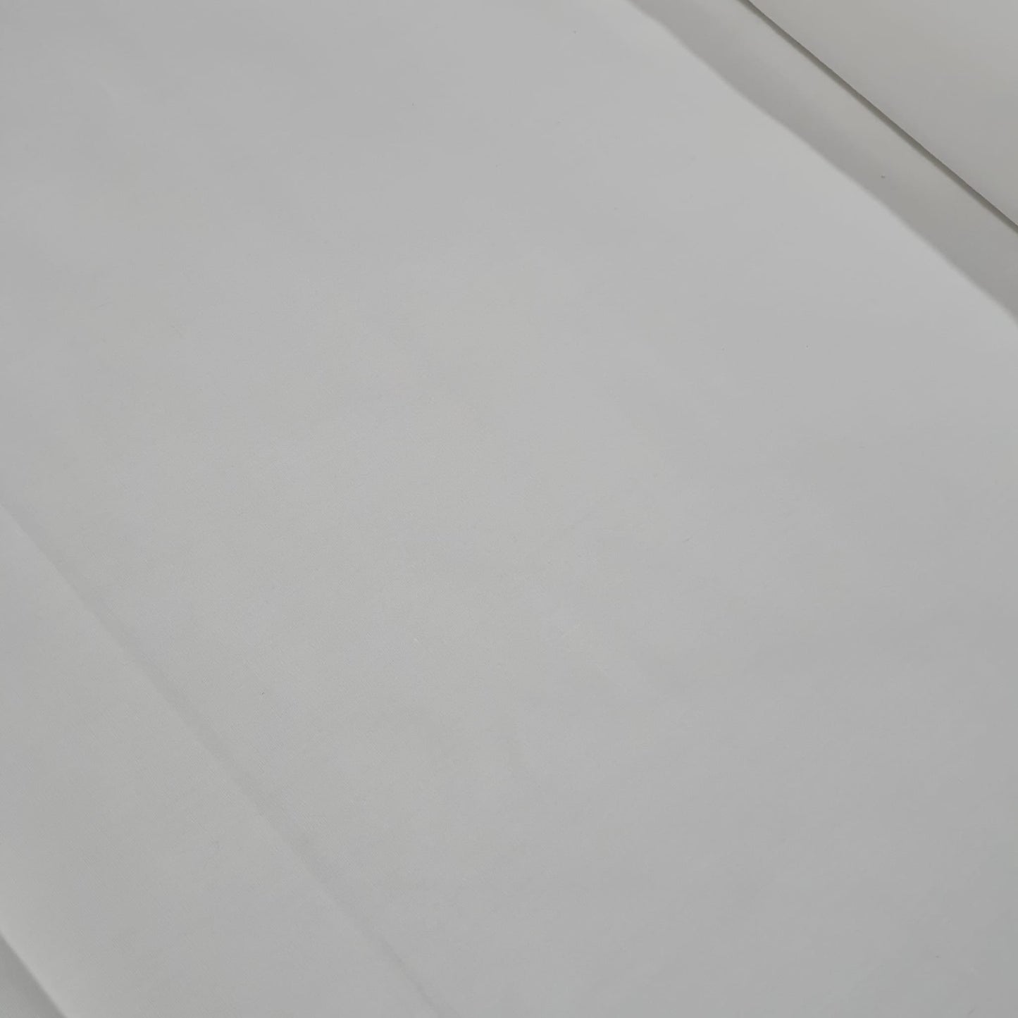 White Plain Cotton Poplin Fabric Dress Craft Quilting Material 58" By The Meter