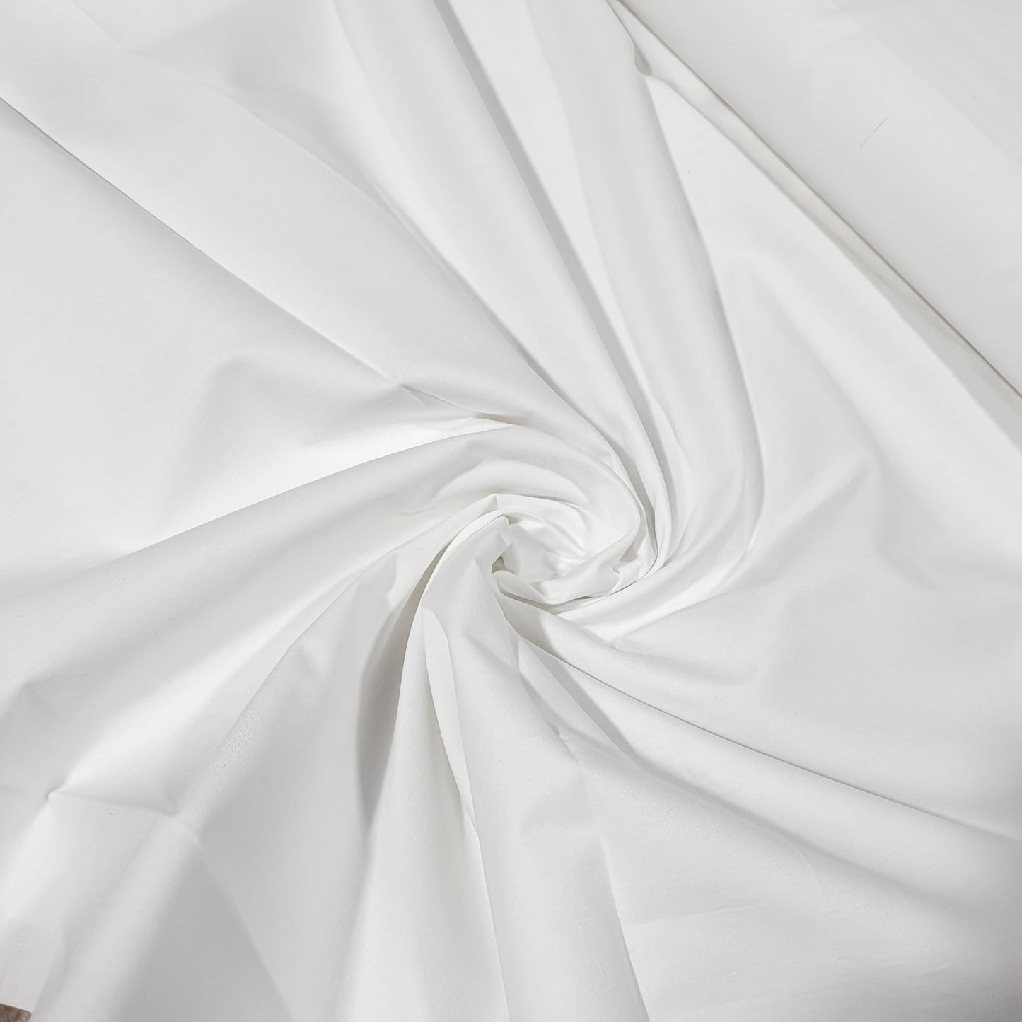 White Plain Cotton Poplin Fabric Dress Craft Quilting Material 58" By The Meter