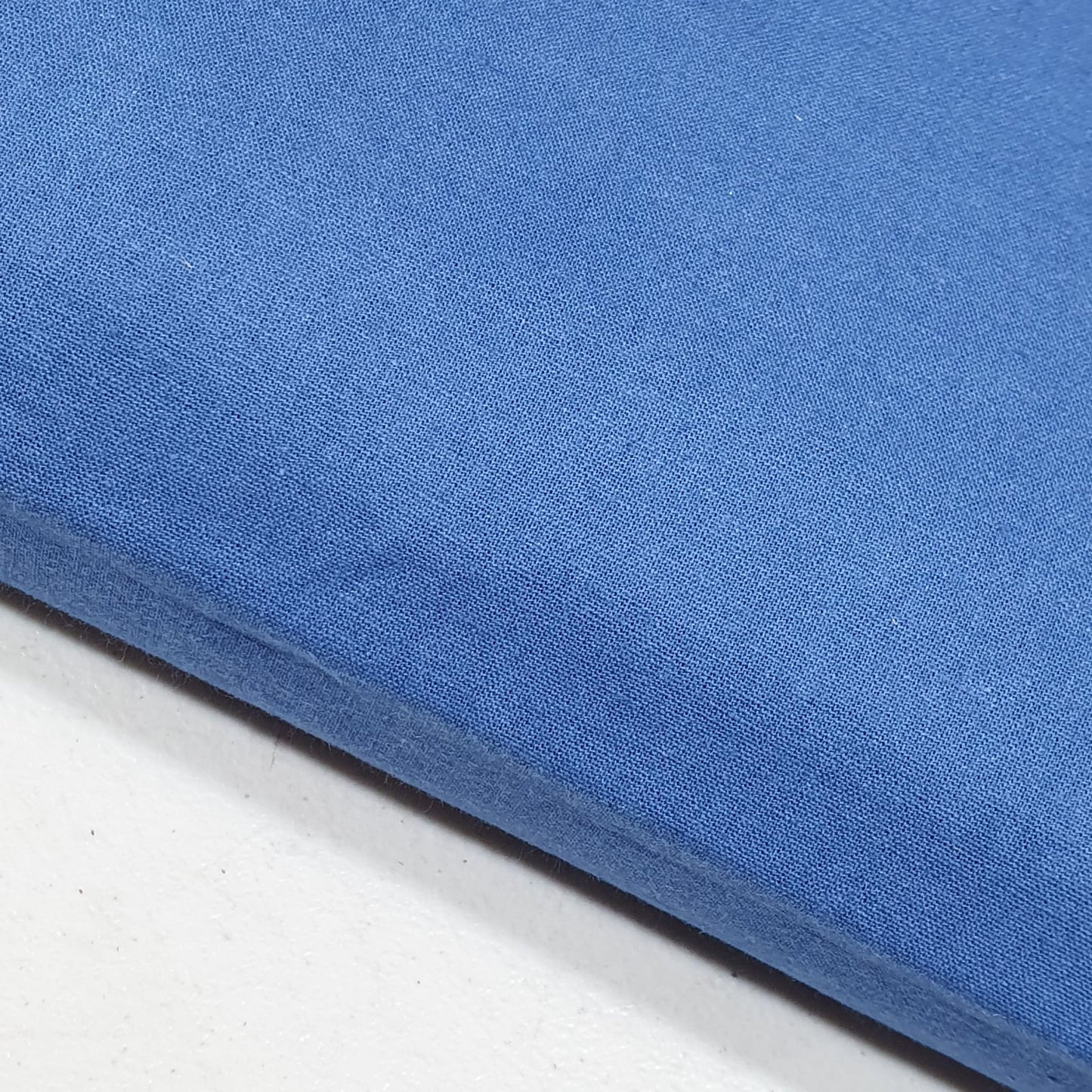 Denim Blue Plain Cotton Linen Fabric 58" Dress Craft Upholstery Material By The Meter