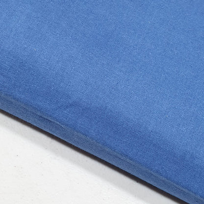 Denim Blue Plain Cotton Linen Fabric 58" Dress Craft Upholstery Material By The Meter
