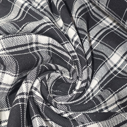Tartan Brushed Cotton Fabric 42" Wide Check Plaid Dress Craft Material By The Meter