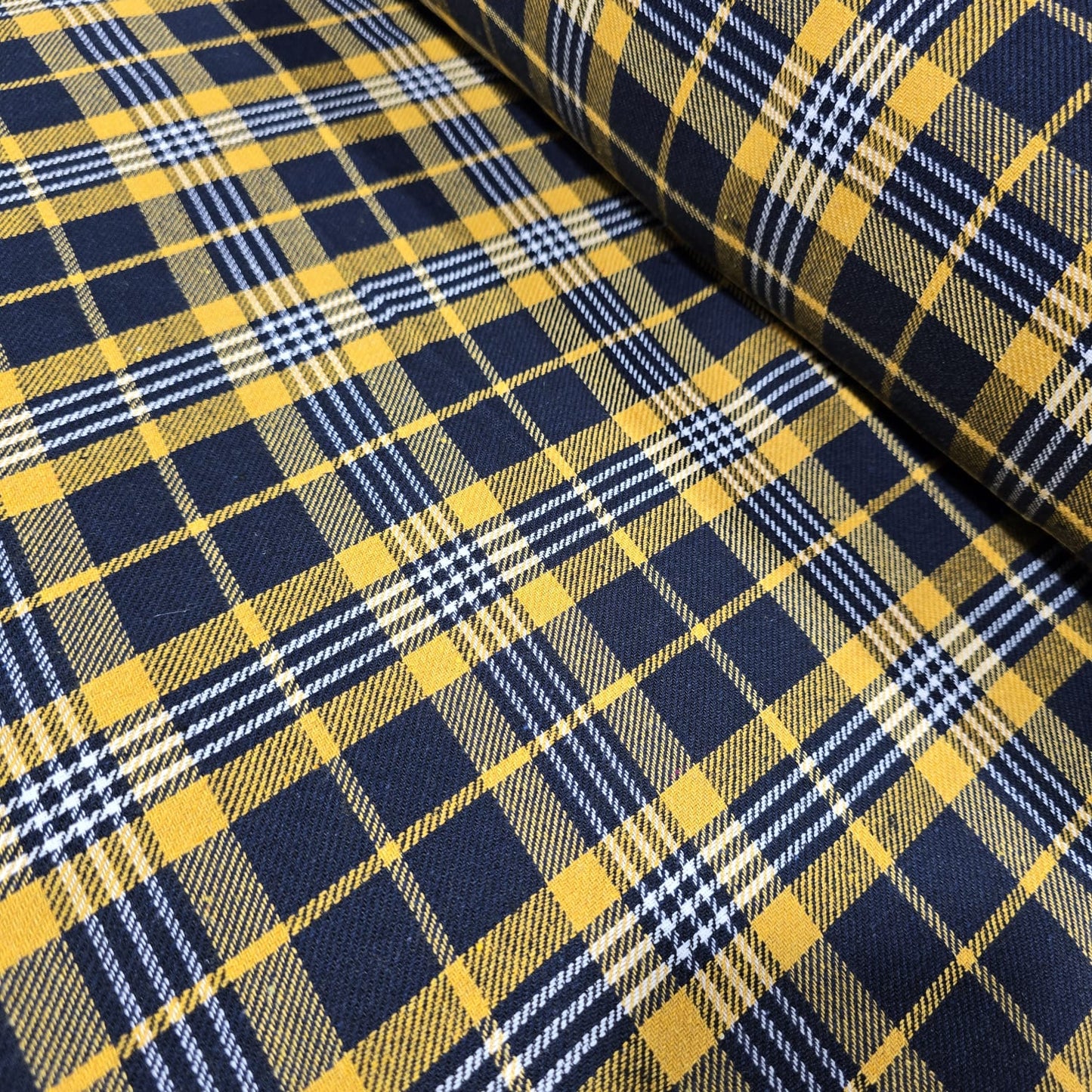 Tartan Brushed Cotton Fabric 42" Wide Check Plaid Dress Craft Material By The Meter