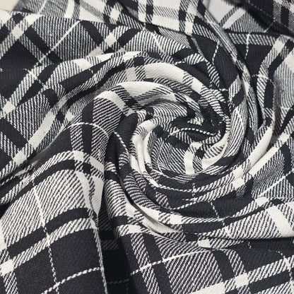 Tartan Brushed Cotton Fabric 42" Wide Check Plaid Dress Craft Material By The Meter