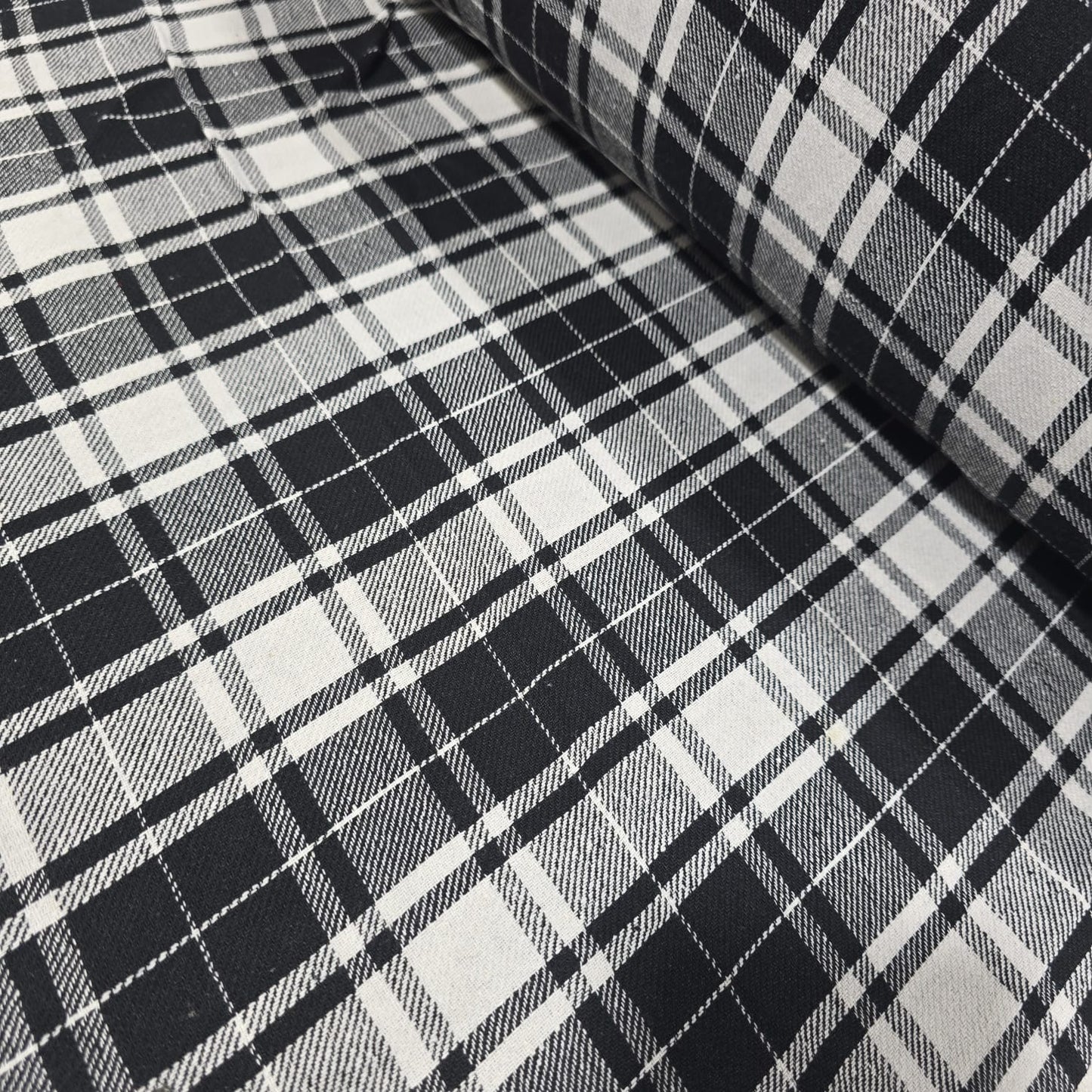 Tartan Brushed Cotton Fabric 42" Wide Check Plaid Dress Craft Material By The Meter