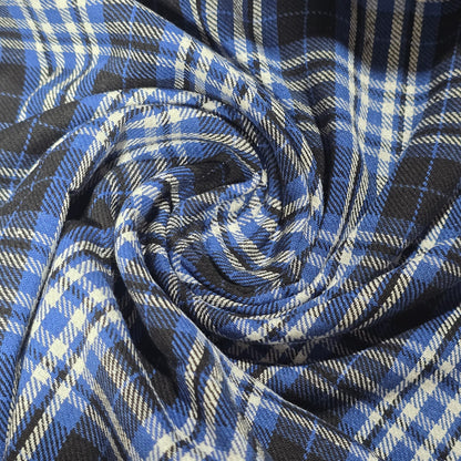 Tartan Brushed Cotton Fabric 42" Wide Check Plaid Dress Craft Material By The Meter