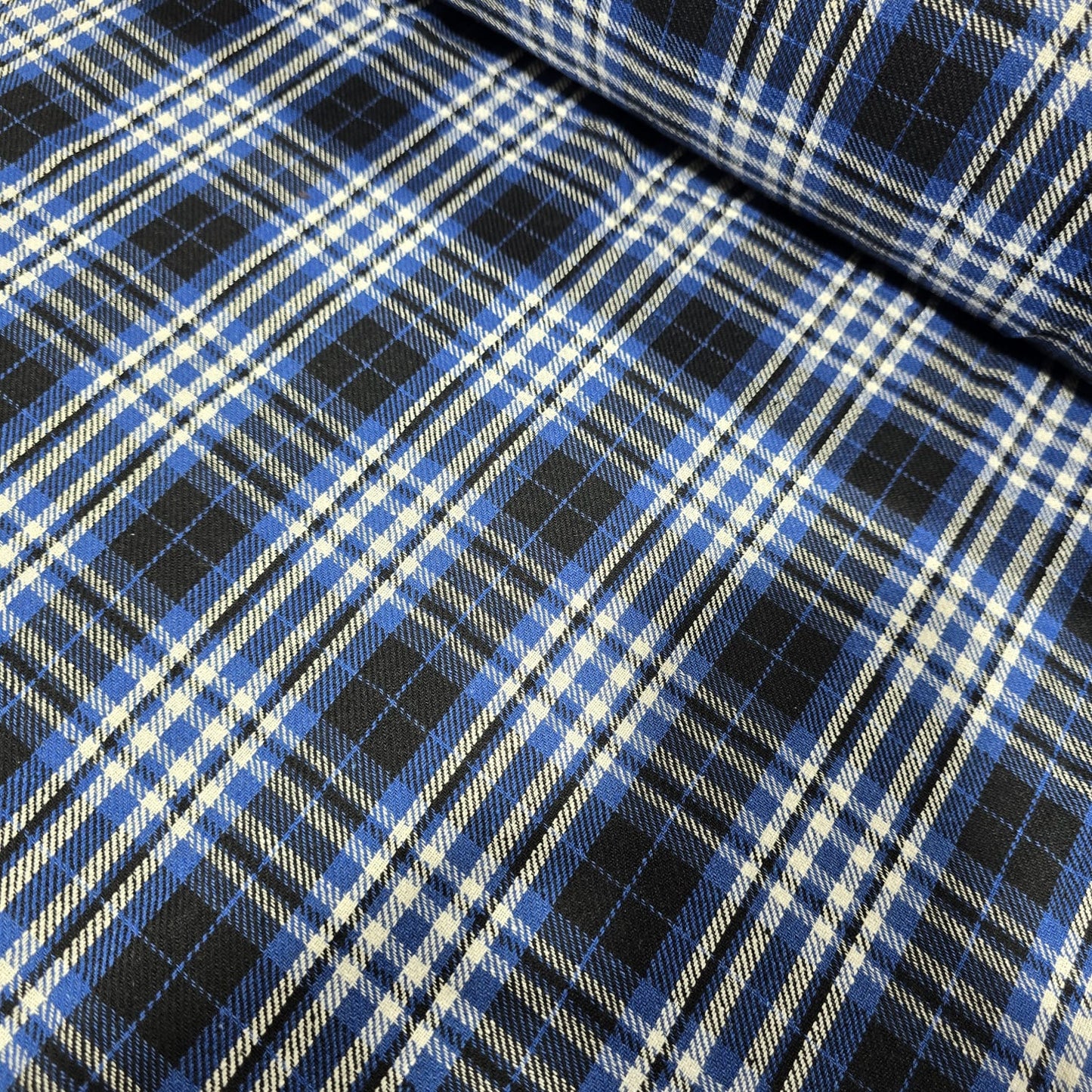 Tartan Brushed Cotton Fabric 42" Wide Check Plaid Dress Craft Material By The Meter