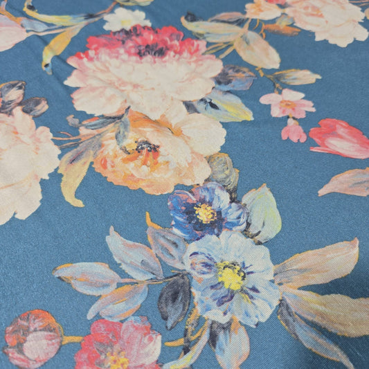 Blue Painterly Floral