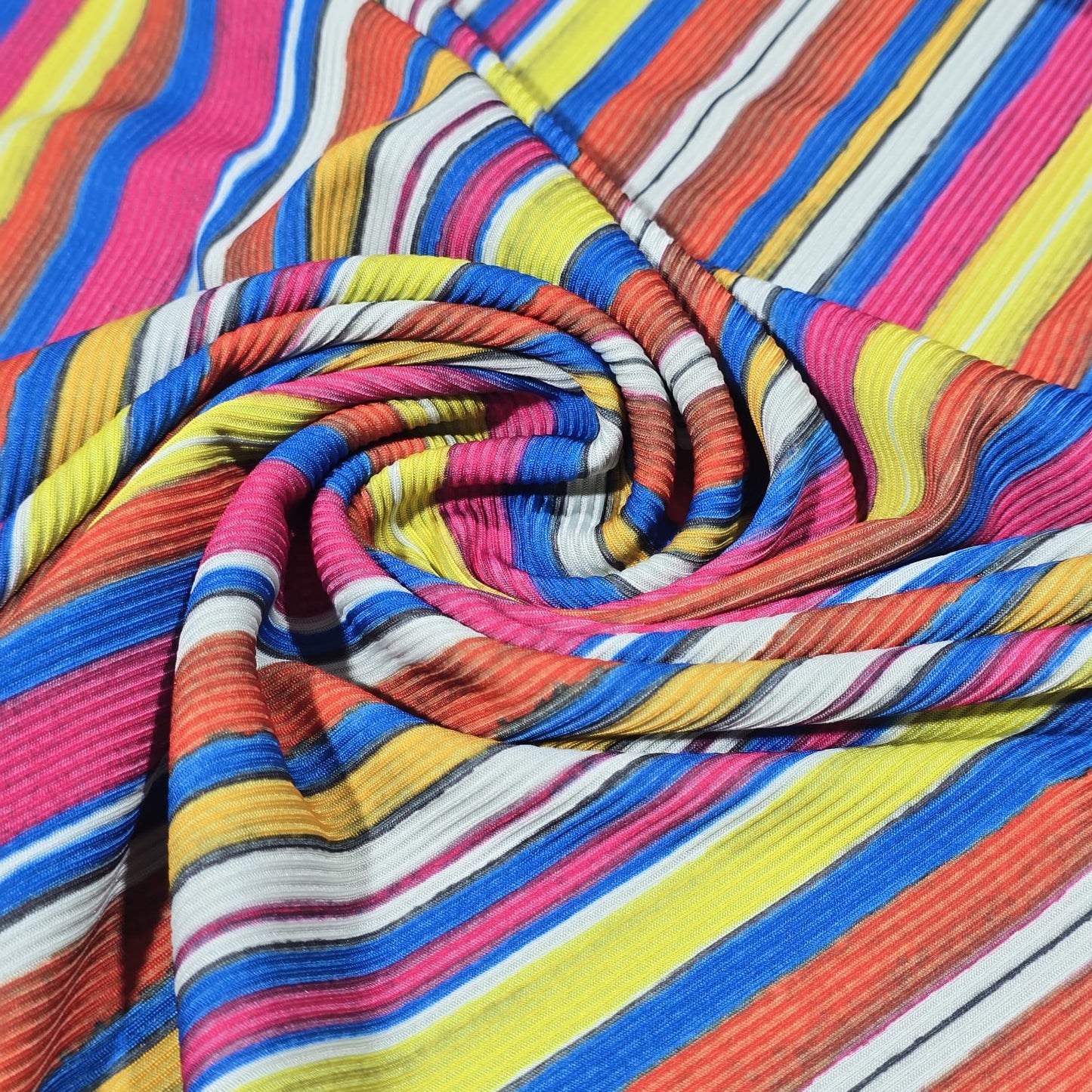 Pliss Ribbed Jersey Stretch Dress Fabric 58" By The Meter