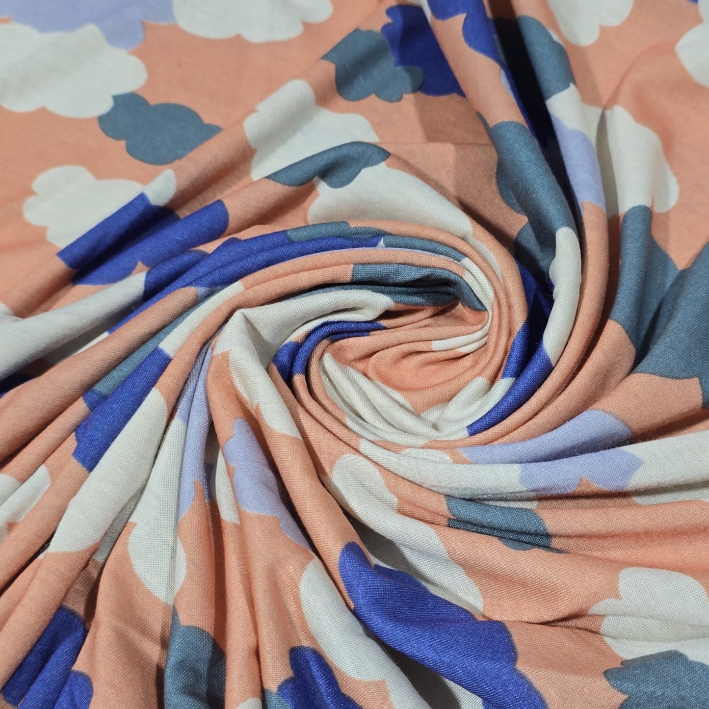Printed Jersey Fabric 58" Wide Soft Stretch Dressmaking Fabric Sold By The Metre