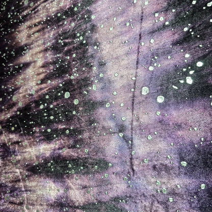 Purple Galaxy Print Velour Stretch Fabric | Soft Velvet Jersey Material | 58" Wide Dress Fabric | Sold by the Metre