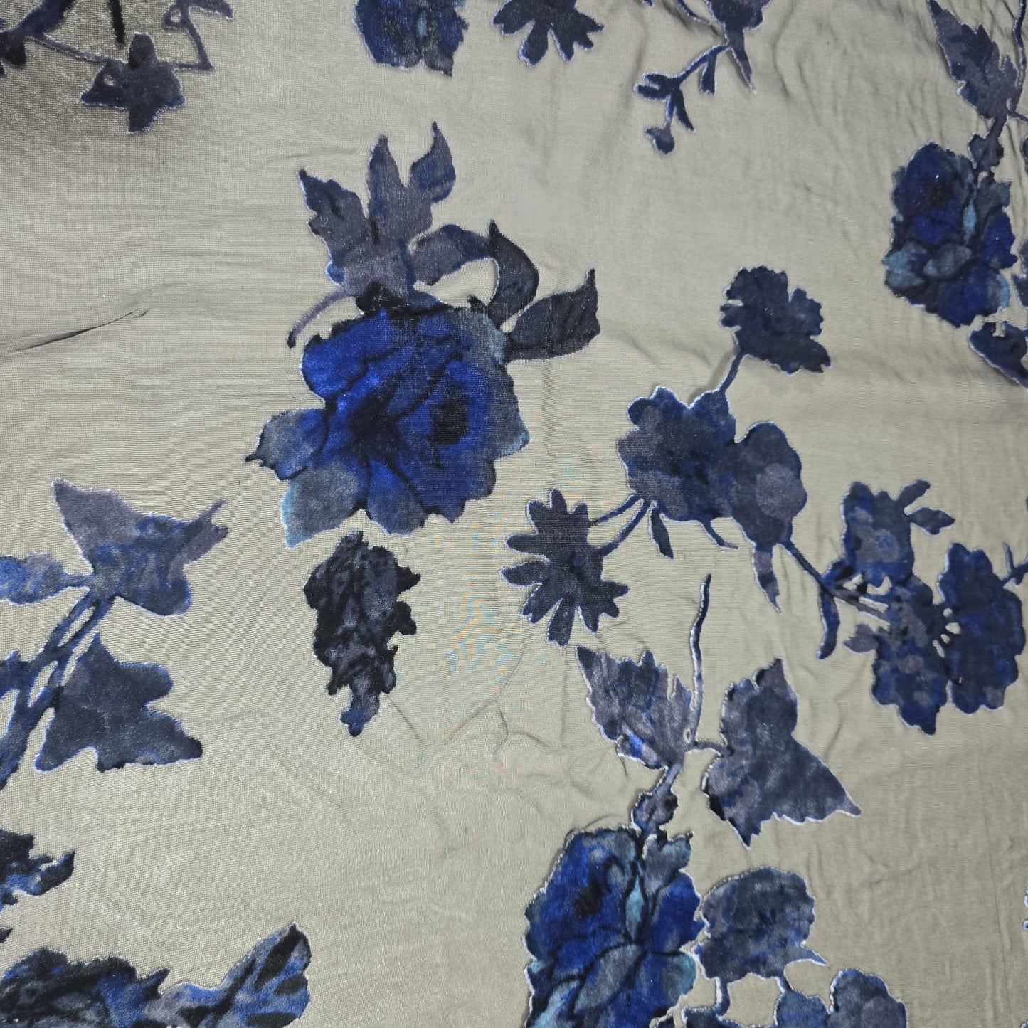 Floral Burnout Velvet Mesh Fabric Rose Devore Sheer Dress Fabric 58" Wide | Luxury
