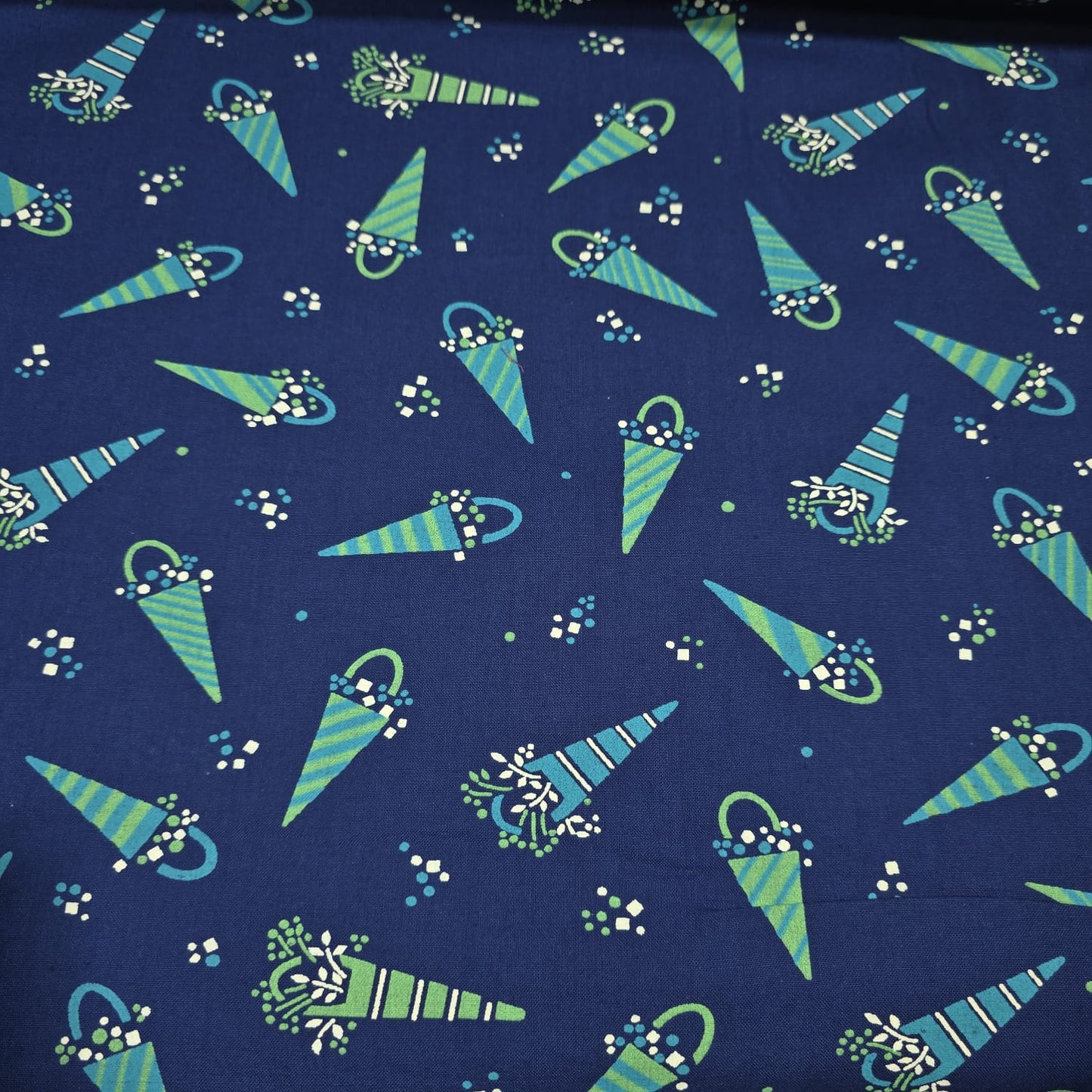 Umbrella Print 100% Cotton Poplin Fabric | 58" Wide Novelty Dressmaking & Quilting Fabric by the Metre