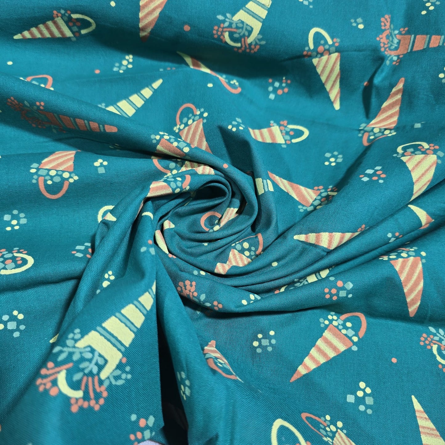 Umbrella Print 100% Cotton Poplin Fabric | 58" Wide Novelty Dressmaking & Quilting Fabric by the Metre