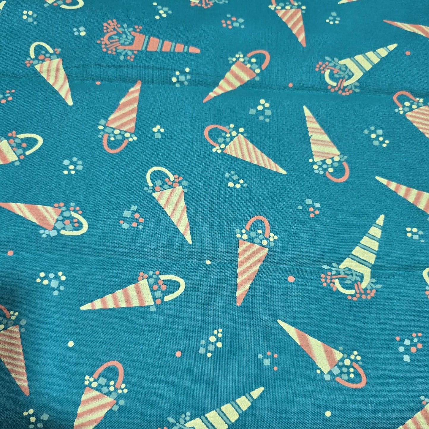 Umbrella Print 100% Cotton Poplin Fabric | 58" Wide Novelty Dressmaking & Quilting Fabric by the Metre