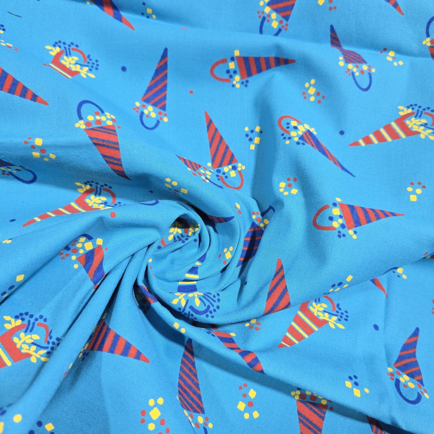 Umbrella Print 100% Cotton Poplin Fabric | 58" Wide Novelty Dressmaking & Quilting Fabric by the Metre