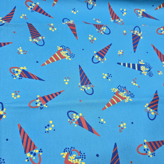 Umbrella Print 100% Cotton Poplin Fabric | 58" Wide Novelty Dressmaking & Quilting Fabric by the Metre