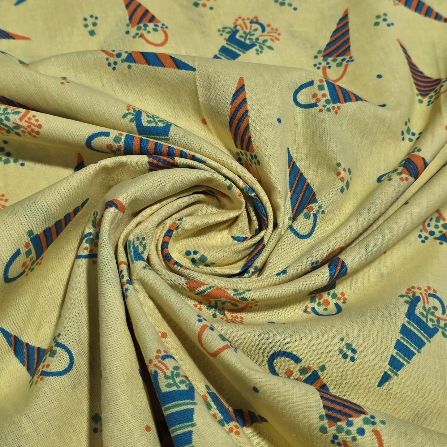 Umbrella Print 100% Cotton Poplin Fabric | 58" Wide Novelty Dressmaking & Quilting Fabric by the Metre