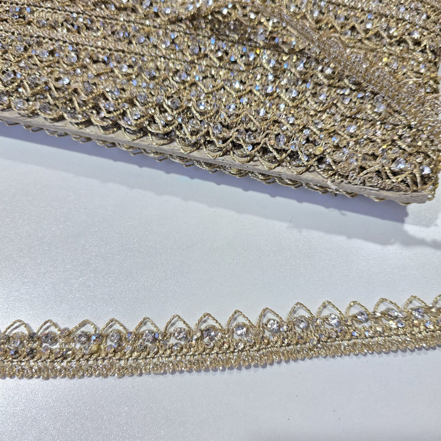 Luxury Embroidered Lace Trim Decorative Border for Bridal, Saree & Dressmaking by 9 Metres