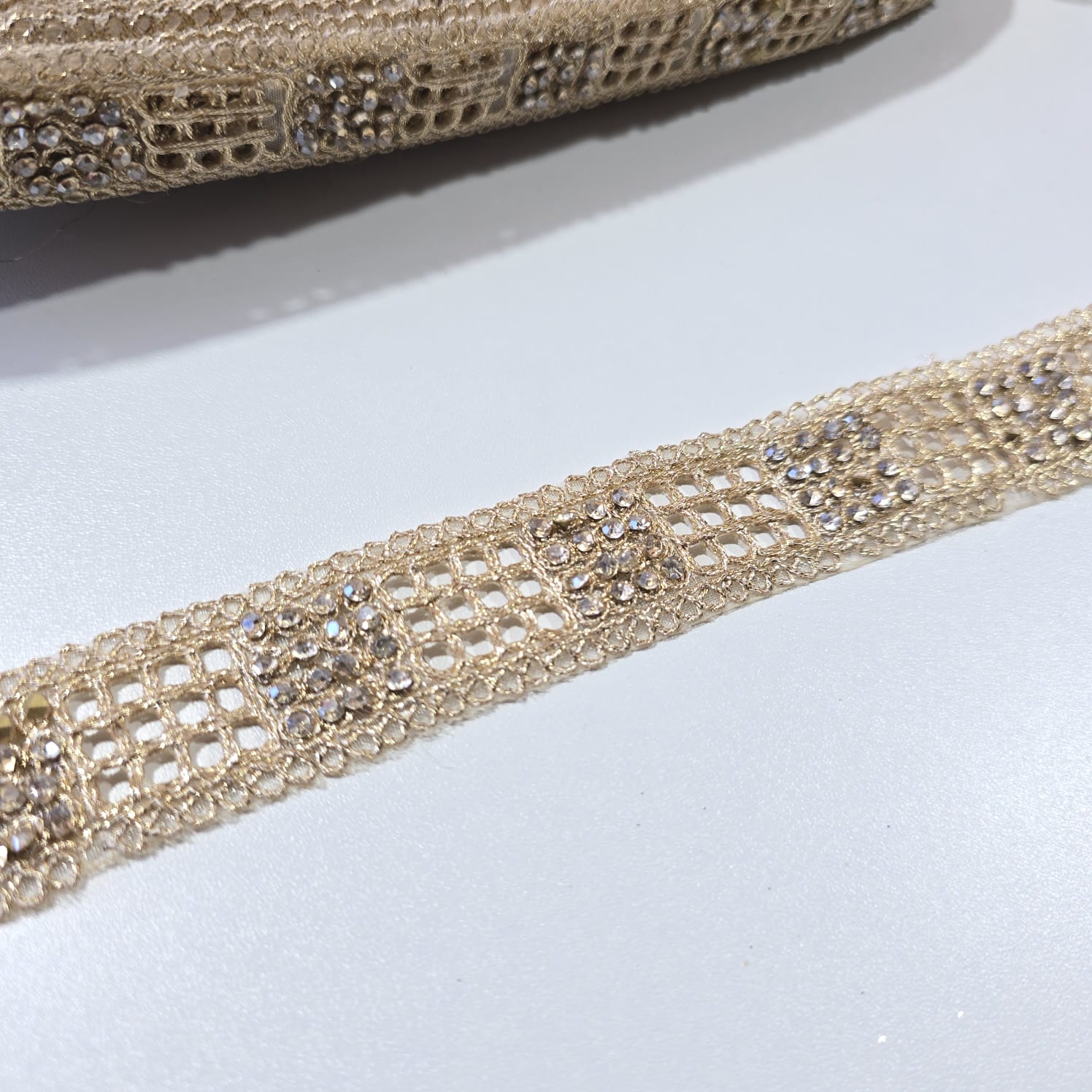 Luxury Embroidered Lace Trim Decorative Border for Bridal, Saree & Dressmaking by 9 Metres